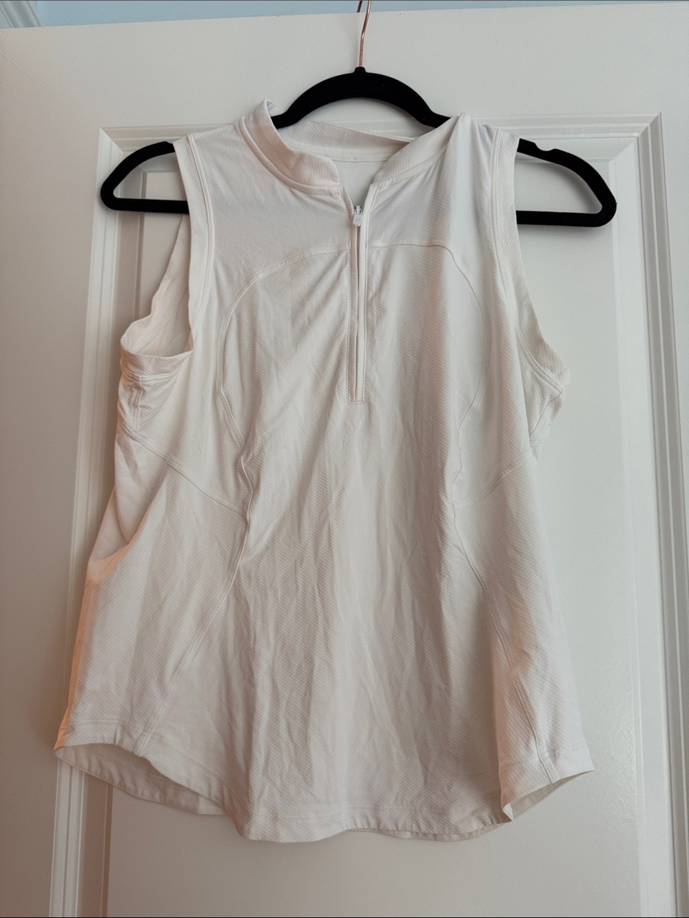 Lululemon White zip tank